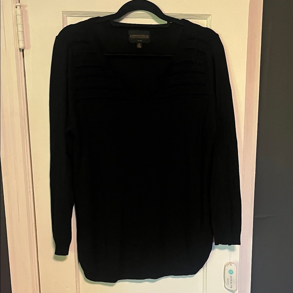Absolutely Black Knit Top